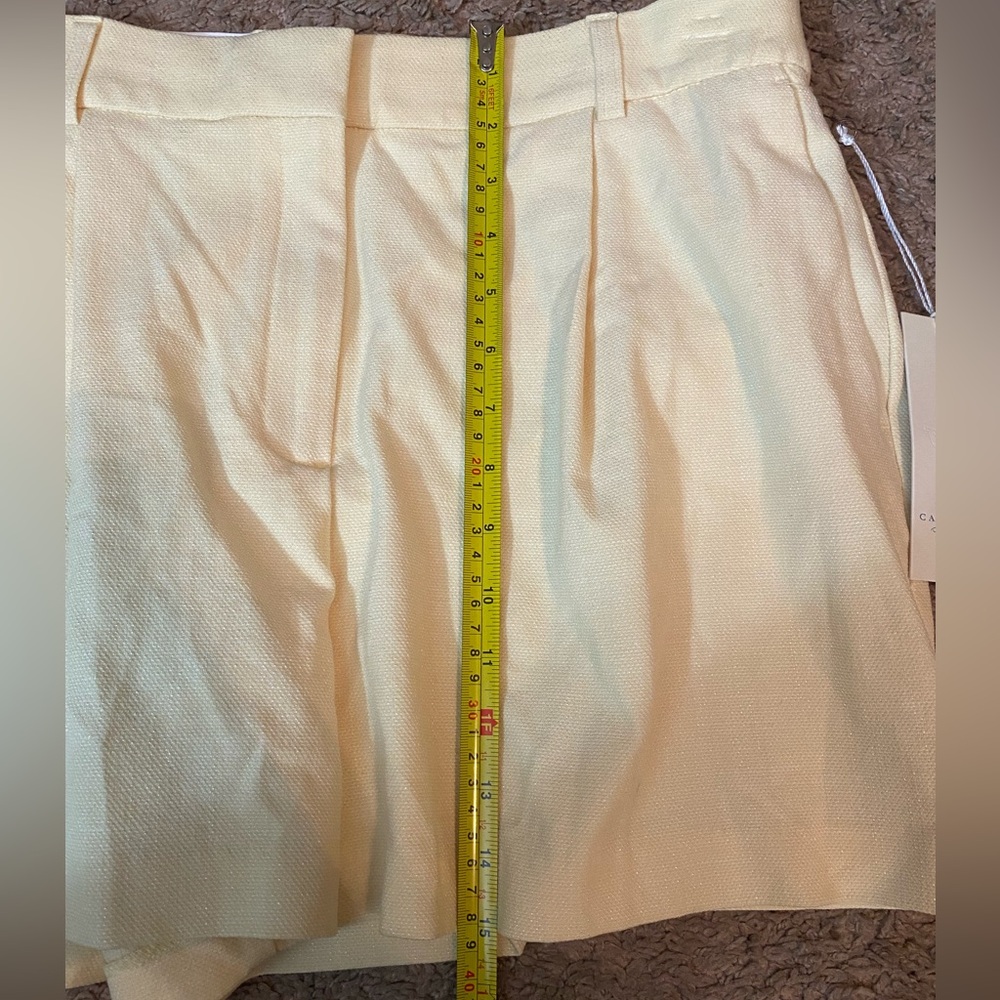 Calypso St Barth butter yellow women’s shorts size 12 - Picture 6 of 7
